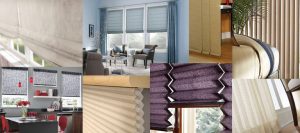 Pictures of a window blind in different areas